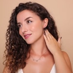 Collier 750/18 K Roségold Schmetterlinge mit Diamanten 0.25 ct H/si - KE-098328-RG