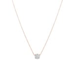 Collier or rosé 750/18 ct avec diamants 0.33 ct H/si