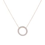 Necklace 750/18 K Rose Gold with Diamonds 0.50 ct H/si