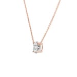 Collier or rosé 750/18 ct avec diamants 0.50 ct H/si - KE-69734-RG