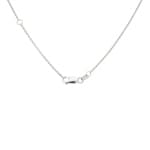 Collier 750/18 K Weissgold Blume mit Diamanten 0.28 ct H/si - KE-02161-WG