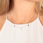 Collier or gris 750/18 ct Foi Amour Espoir - 778561WG