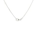 Necklace 750/18 K White Gold Cloverleaf with Diamonds 0.21 ct H/si - KE-02504-WG