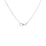 Necklace 750/18 K White Gold Cloverleaf with Diamonds 0.21 ct H/si - KE-02504-WG