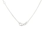 Collier or gris 750/18 ct Croix avec diamants 0.32 ct H/si - KE-00988-WG