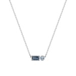 Collier 750/18 K Weissgold mit Blautopasen London & Sky Blue