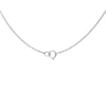 Collier or gris 750/18 ct avec diamants 0.02 ct H/si & émeraude - PNE01880-4-WG