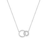 Collier or gris 750/18 ct avec diamants 0.03ct