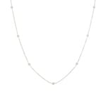 Collier 750/18 K Weissgold mit Diamanten 0.08 ct H/Si