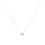Collier or gris 750/18 ct avec diamant 0.08 ct H/si