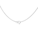 Necklace 750/18 K White Gold with Diamonds 0.10 ct H/si & Sapphires - PNE01859-2-WG