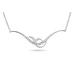 Collier 750/18 K Weissgold mit Diamanten 0.17 ct H/si - PNE1887/01-WG