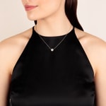 Collier or gris 750/18 ct avec diamants 0.25 ct H/si - KE-69732-WG