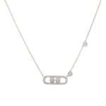 Collier or gris 750/18 ct avec diamants 0.28 ct H/si