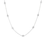 Necklace 750/18 K White Gold with Diamonds 0.28ct H/si - CBR202345
