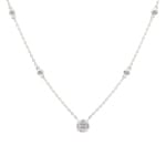 Collier 750/18 K Weissgold mit Diamanten 0.39 ct H/si