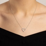 Collier or gris 750/18 ct avec diamants 0.50 ct H/si - AN-69179-WG