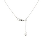 Collier or gris 750/18 ct avec diamants 0.50 ct H/si - AN-69179-WG