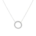 Collier 750/18 K Weissgold mit Diamanten 0.50 ct H/si