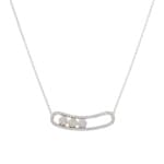 Collier or gris 750/18 ct avec diamants 0.61 ct H/si - KE-12443-WG