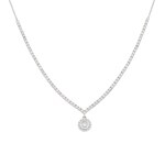 Collier 750/18 K Weissgold mit Zirkonia - VALNB0348-W-FCZ