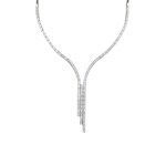 Collier 750/18 K Weissgold mit Zirkonia - N0222-WG