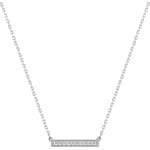 Necklace 750/18 K White Gold with Cubic Zirconia