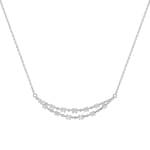 Collier 750/18 K Weissgold mit Zirkonia