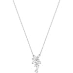 Necklace 750/18 K White Gold with Cubic Zirconia, Multi cut