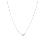 Necklace 925 Silver rhodium-plated 38cm, Bow tie