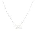 Necklace 925 Silver rhodium-plated 42cm, Bear