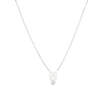 Necklace 925 Silver rhodium-plated 42cm, Owl