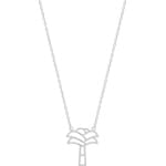 Necklace 925 Silver rhodium-plated 42cm, Palm