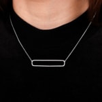 Collier 925 Silber rhodiniert mit Zirkonia 43cm - S10.55104