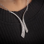 Collier 925 Silber rhodiniert mit Zirkonia pavé 43cm - 332282.1