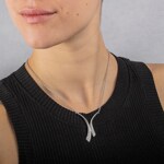 Collier 925 Silber rhodiniert mit Zirkonia pavé 43cm - 332282.1