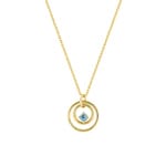 Collier mit Anhänger 375/9 K Gelbgold mit Blautopas - 397330.T0