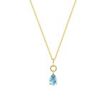 Collier mit Anhänger 375/9 K Gelbgold mit Blautopas Tropfen - 397332.T0