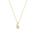 Collier mit Anhänger 375/9 K Gelbgold mit Zirkonia