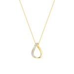 Collier or jaune 375/9 ct avec zircones - 393079.Z3-42