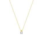 Necklace 375/9 K Yellow Gold with Cubic Zirconia 4.0mm