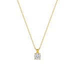 Necklace 375/9 K Yellow Gold with Cubic Zirconia 4.7mm