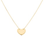 Collier or jaune 750/18 ct 42cm, Cœur