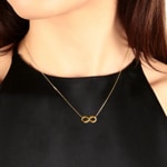 Necklace 750/18 K Yellow Gold Infinity 42cm - 7758-42