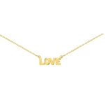 Necklace with Pendant 750/18 K Yellow Gold 42cm, Love