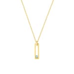 Collier or jaune 750/18 ct avec topaze bleue - 3.7185.T0
