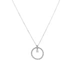 Collier mit Anhänger 750/18 K Gelbgold mit Diamant 0.09 ct H/si