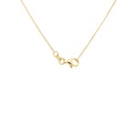 Collier mit Anhänger 750/18 K Gelbgold mit Diamant 0.10 ct H/si - AN-075394-GG