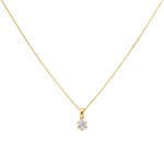 Collier mit Anhänger 750/18 K Gelbgold mit Diamant 0.15 ct H/si