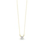 Necklace with Pendant 750/18 K Yellow Gold with Diamond 0.20 ct H/si